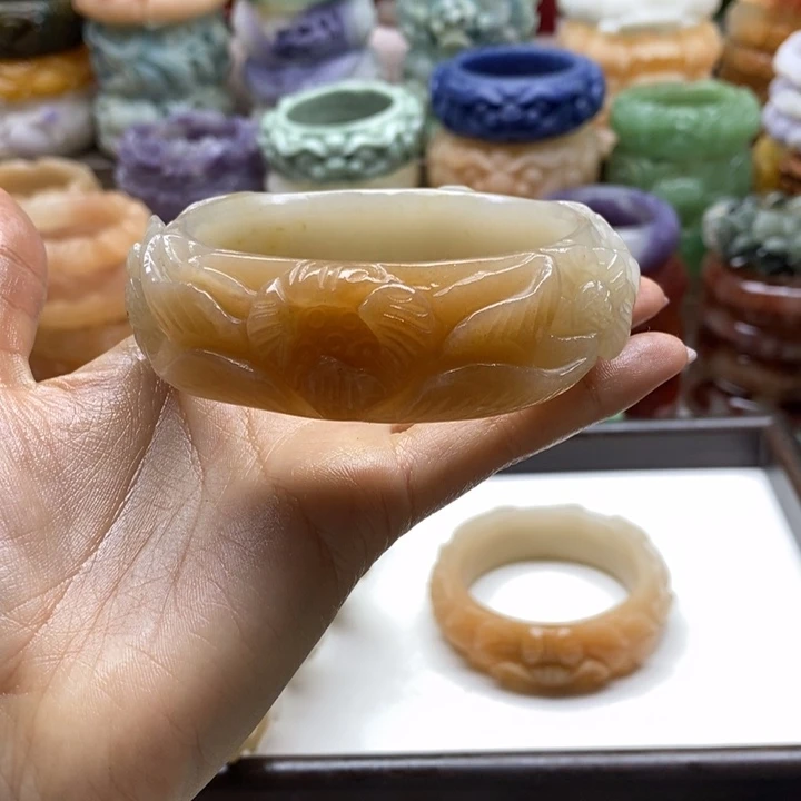 夢***影石英岩玉未镶嵌手镯