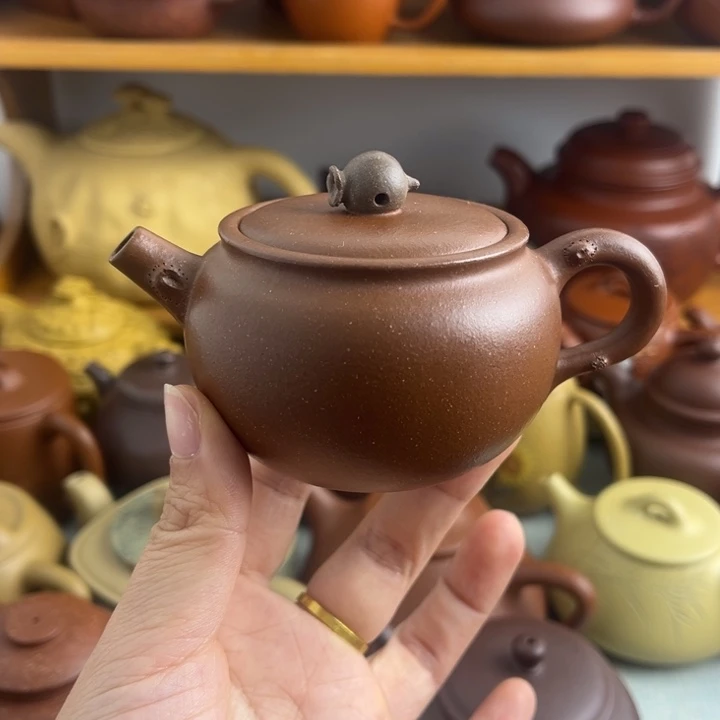 紫砂茶壶130cc降坡半手