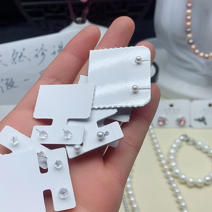 银S925镶嵌耳饰淡水珍珠