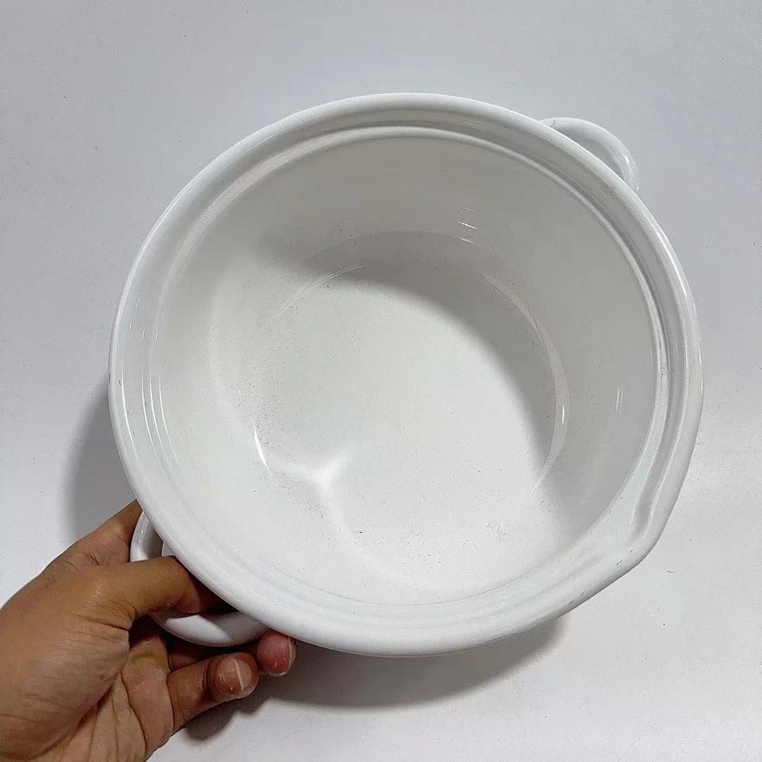 【小王子】22厘米纯白双耳油炸锅（2.8升配盖）