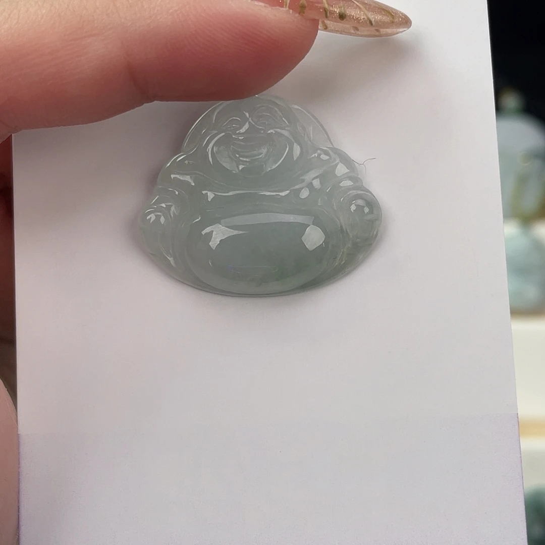 翡翠未镶嵌颈饰佛公