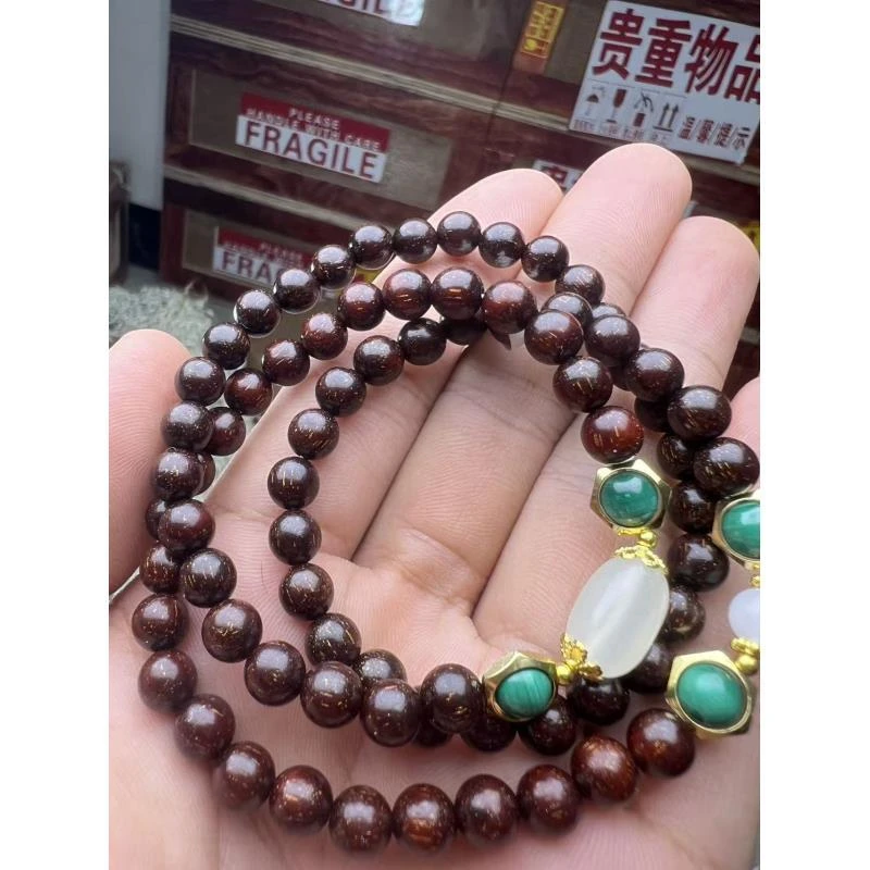 12D小叶紫檀多圈手串（带礼盒）