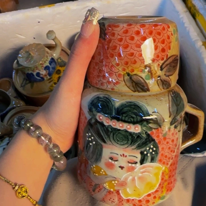 瓷片景德镇陶瓷手工手绘