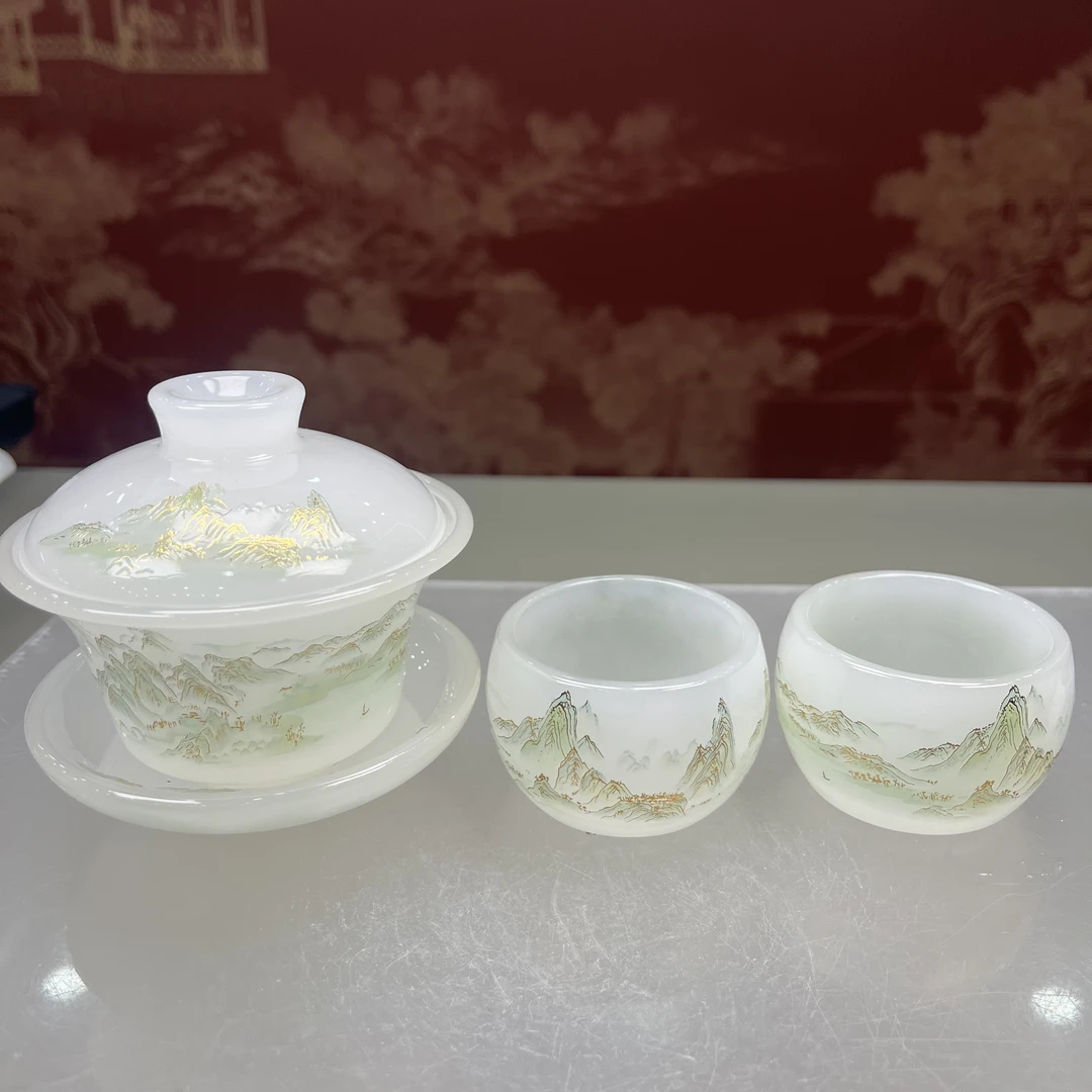 琉璃-千里江山盖碗（一盖碗两杯）@ZHZ003