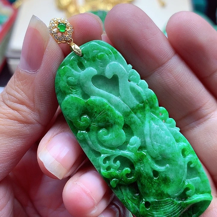 颈饰银S925镶嵌翡翠翡翠