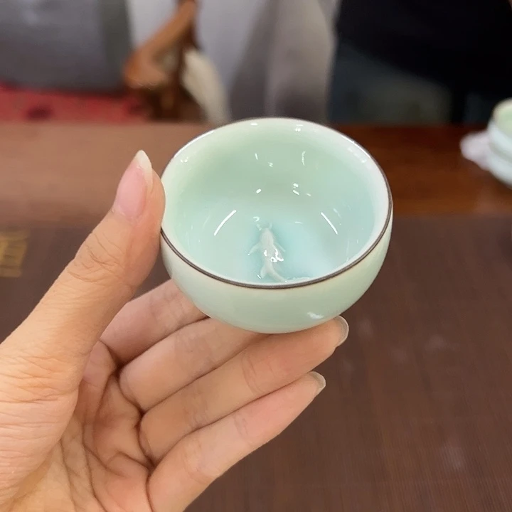 龙泉云间青瓷小米茶器