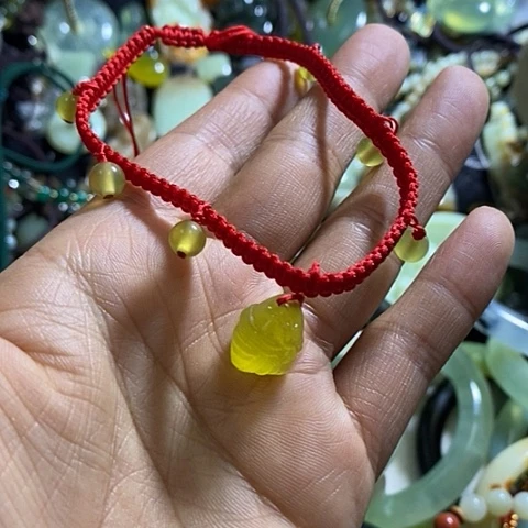 岫玉脚链未镶嵌一个