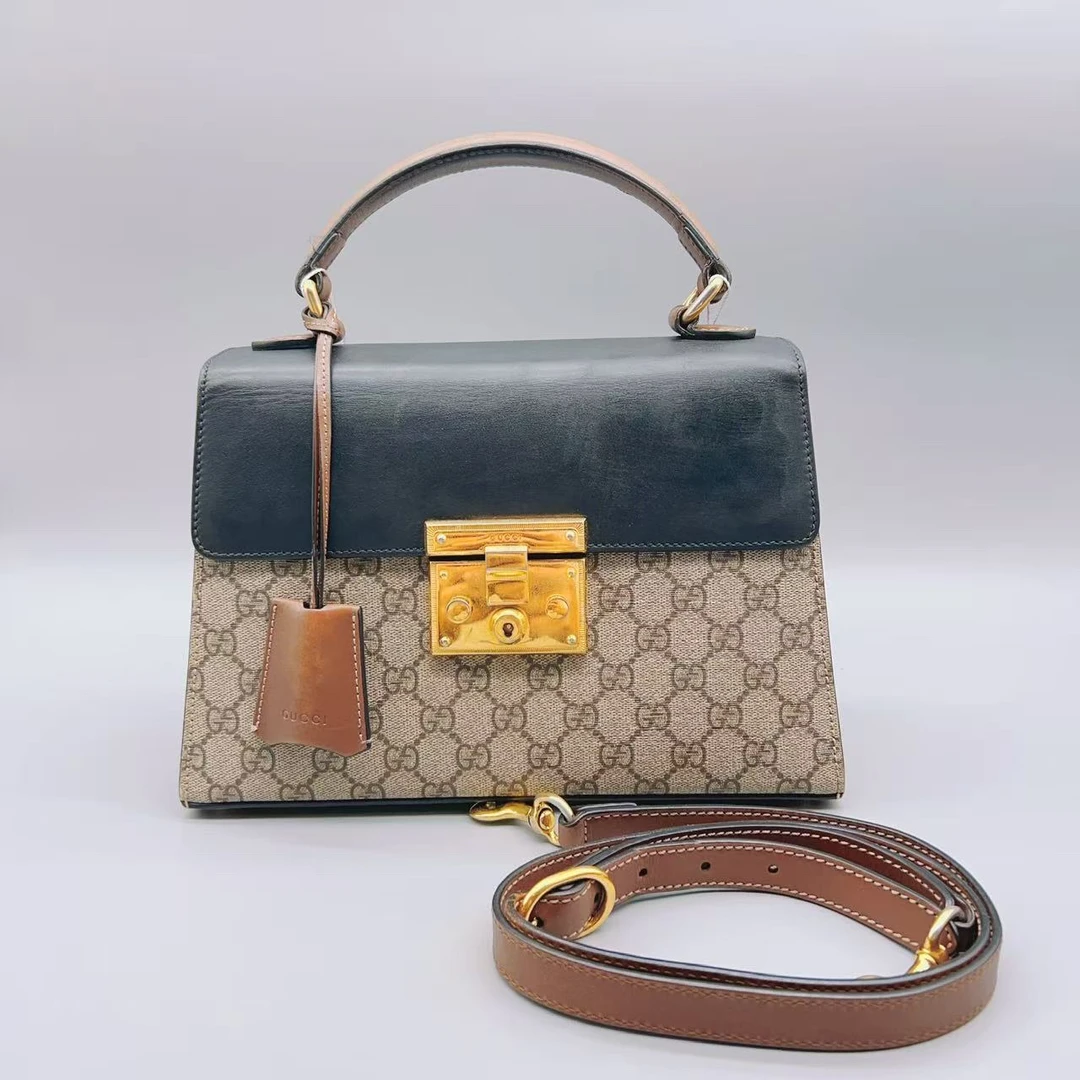 95新 GUCCI/古驰   老花拼黑月光宝盒  1662 8025