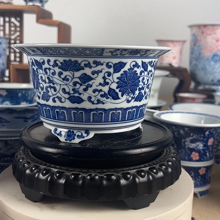 摆件景德镇市手绘口12.5高8