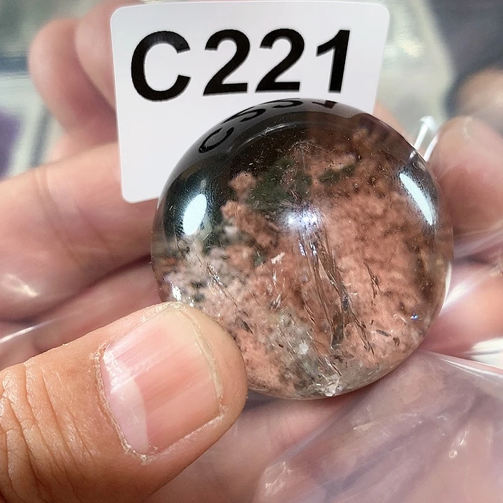 水晶天然幽灵水晶球C221未镶嵌鸩****?