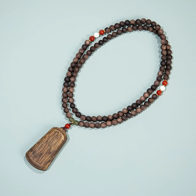 沉香“国际研究院官方"富森红土树心芽尖料沉水手串＋牌子ESCX511-w