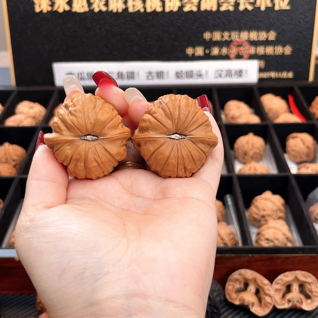 把件文玩核桃米**泳42南瓜全品一字凹底正圆➕蝴蝶肩4231