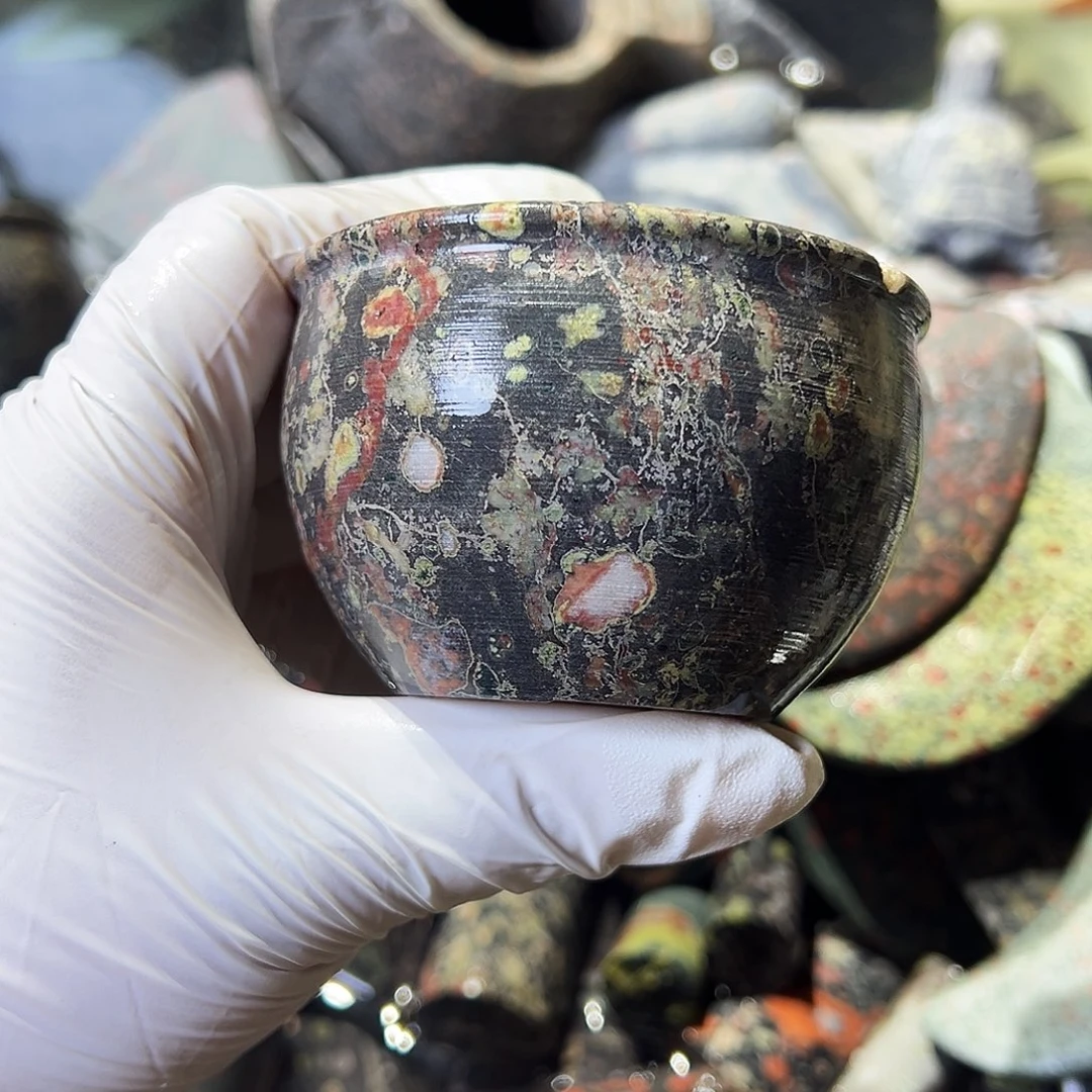 朵***萌梅花玉鱼缸石茶周边不退不换