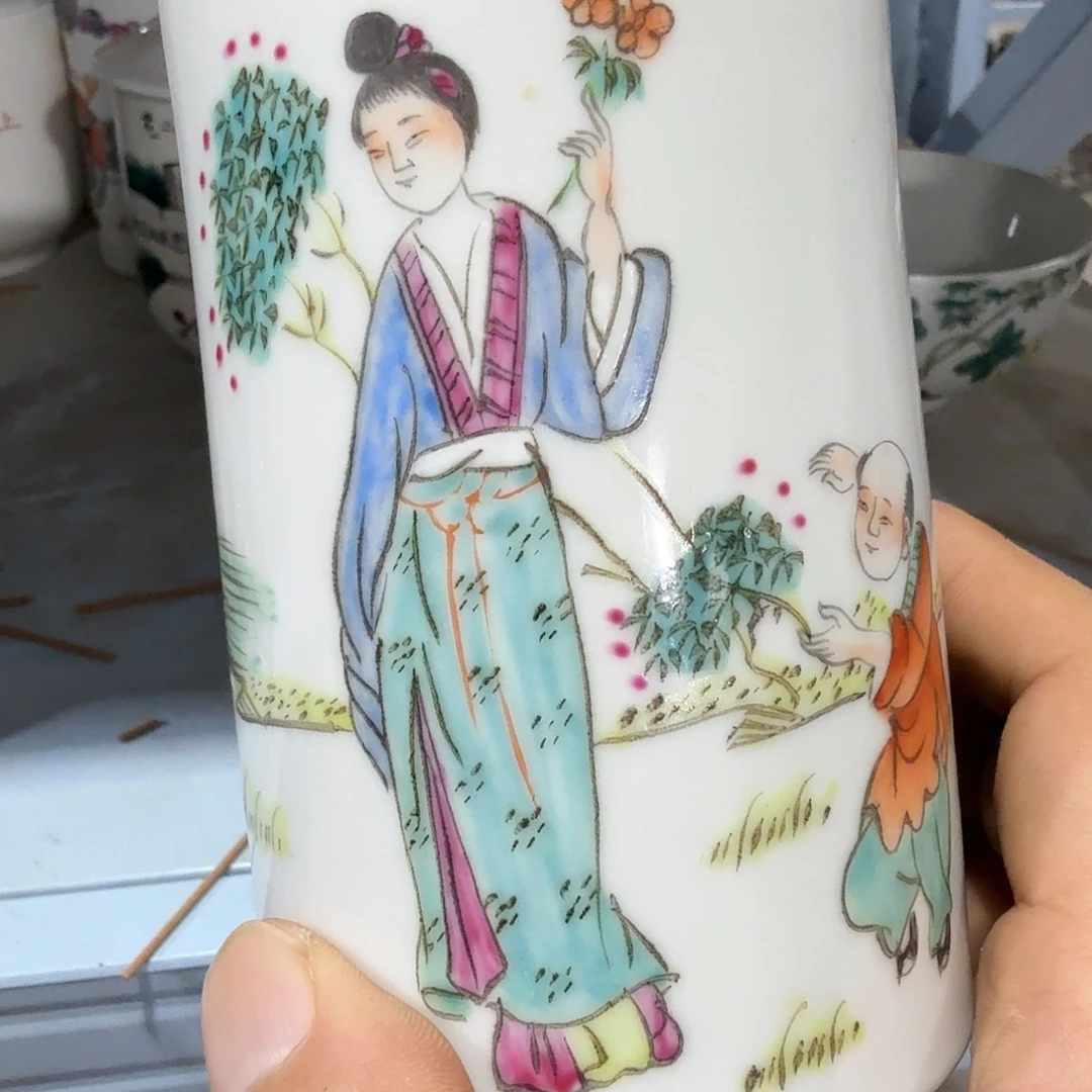 瓷片摆件手绘瓷器全部处理