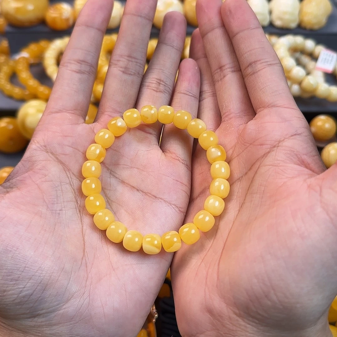 未镶嵌琥珀珠宝奇石9mm同料