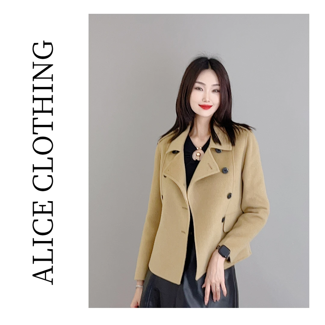 2【ALICE “英伦勋章”羊毛外套】柔糯亲肤 率性显瘦 S1031921T