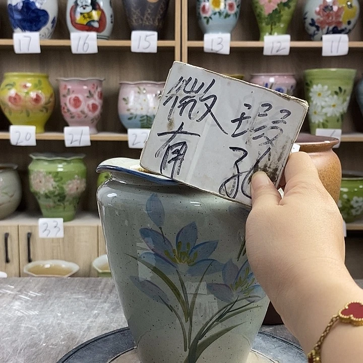 摆件12xc景德镇陶瓷花盆