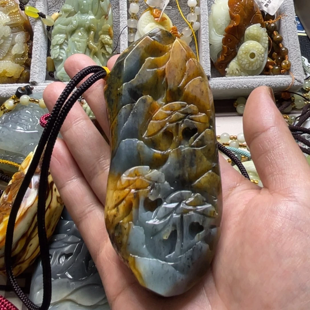 蛇纹石玉颈饰未镶嵌*️**