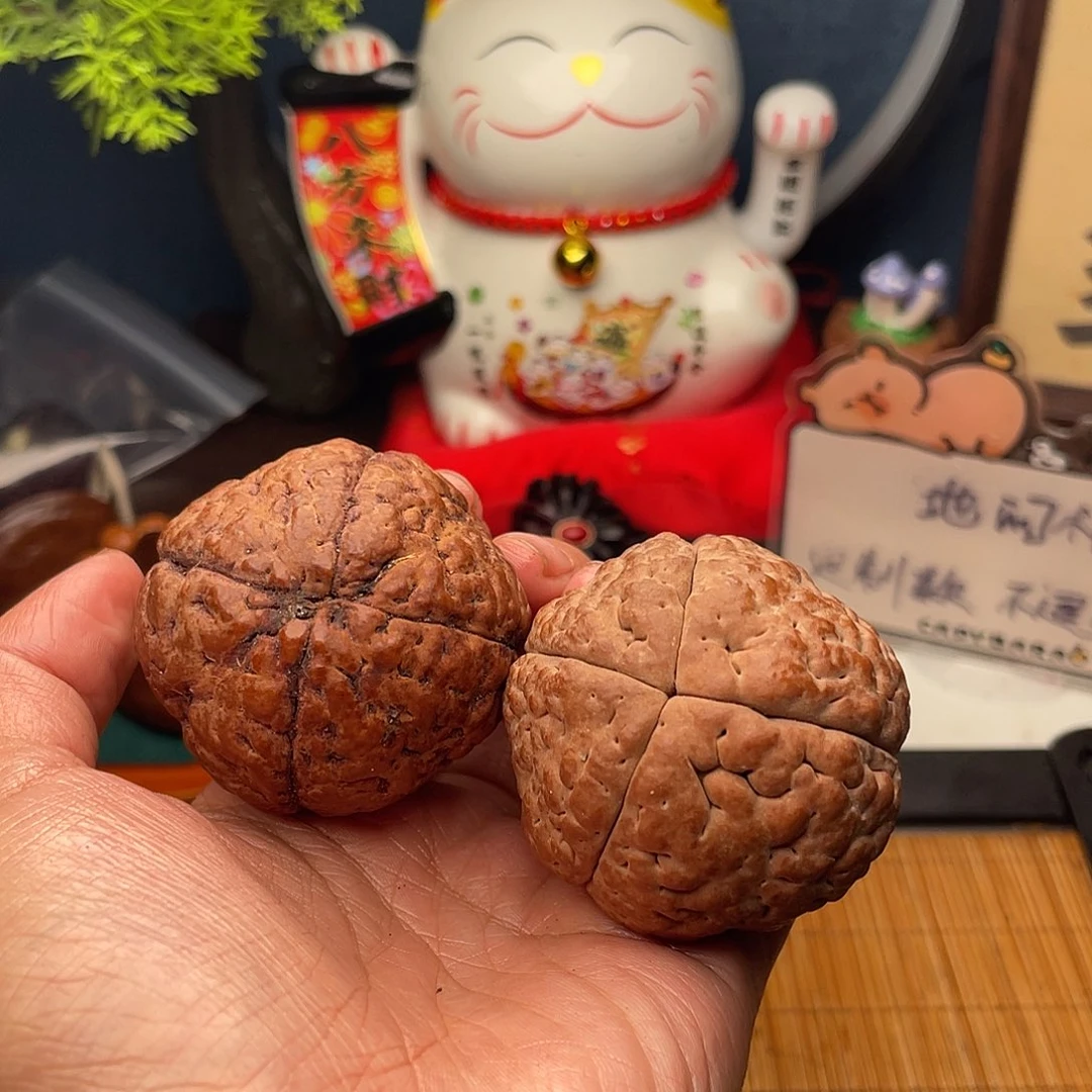 吊坠文玩核桃脑纹四棱
