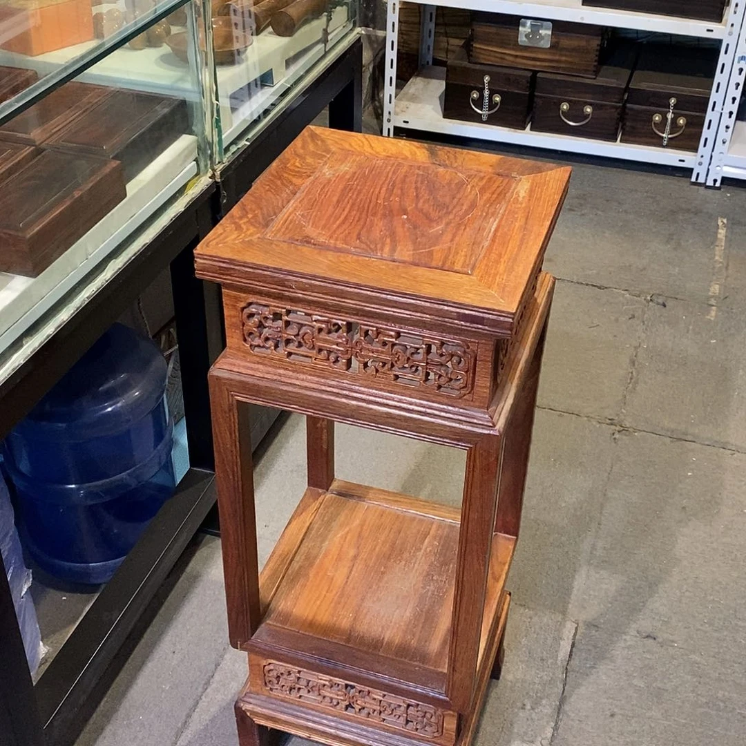 刺猬紫檀（非洲黄花梨）阳**人花架30/30/82