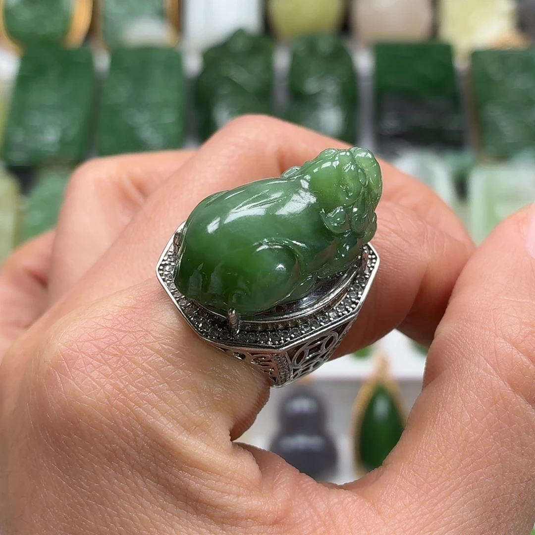 和田玉银S925镶嵌颈饰