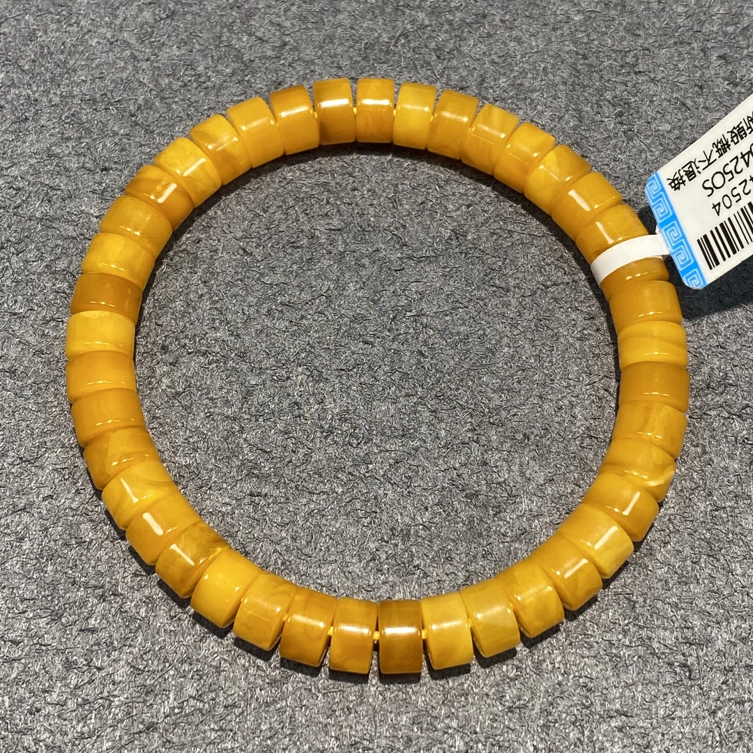 【七七八珠宝】ZX042504蜜糖药片手串7mm