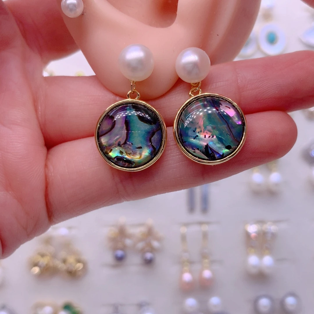 合金耳饰淡水珍珠