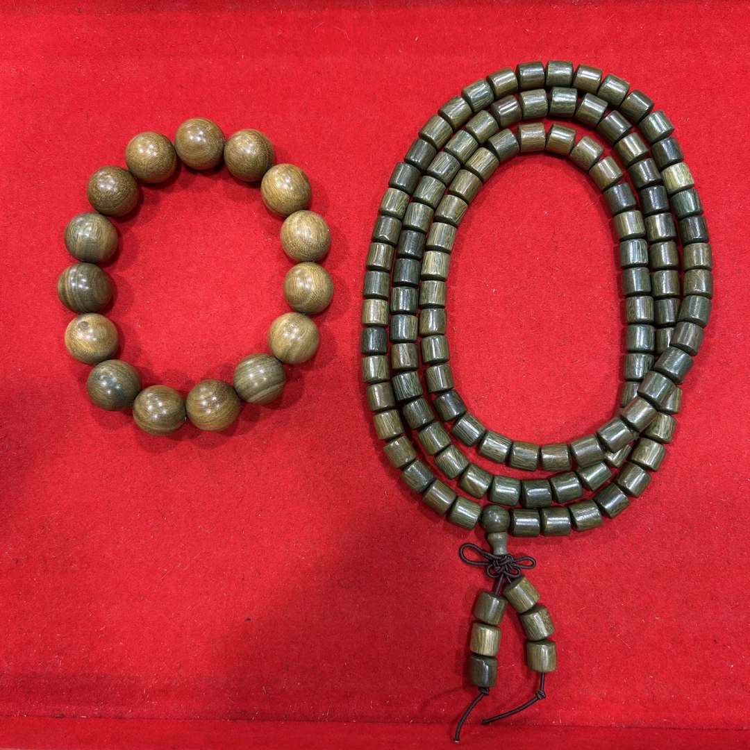 绿檀手串 浓郁香味 单圈 多圈 故宫博物院监制家具企业 滑氏红木