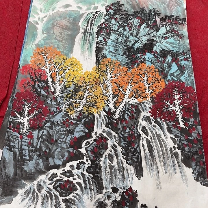 国画花鸟等多种鸟类的栖息