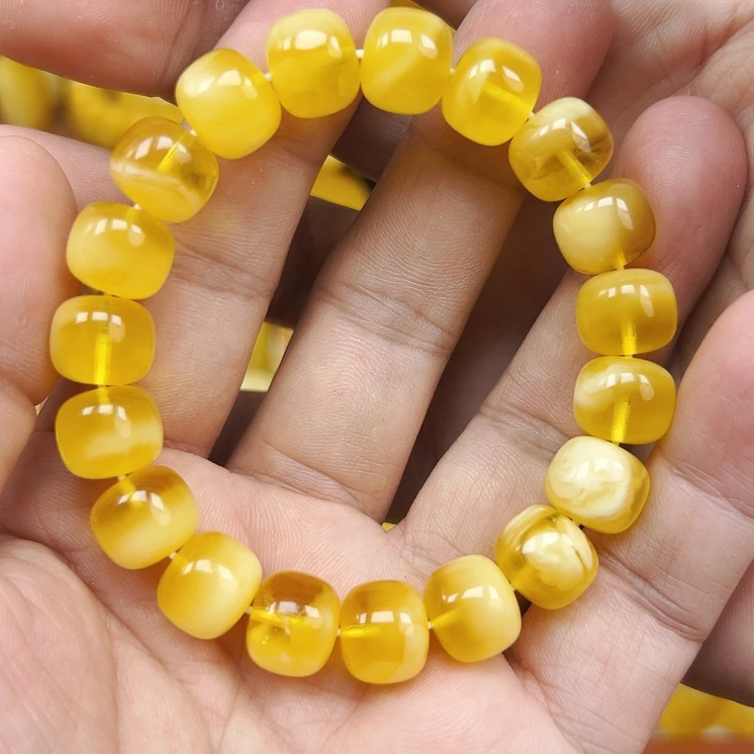 蜜蜡未镶嵌珠宝奇石单圈12.3mm，20克