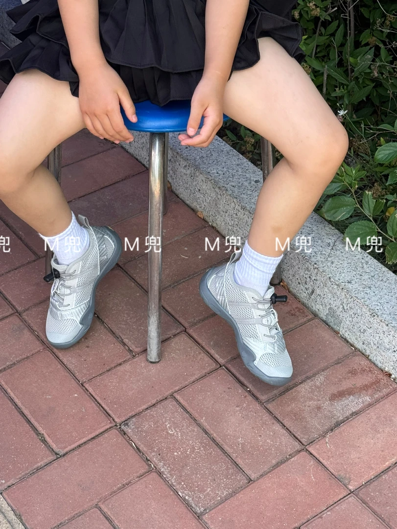 25年夏季新款网鞋银色系运动鞋男女同款儿童运动鞋