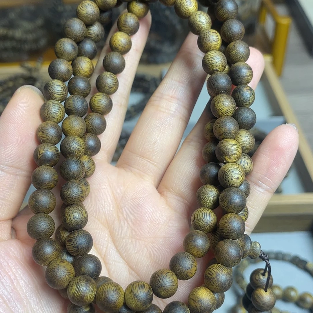 羊***田沉香碎屑沉香棋楠沉香老料多圈8mm花香蜜香