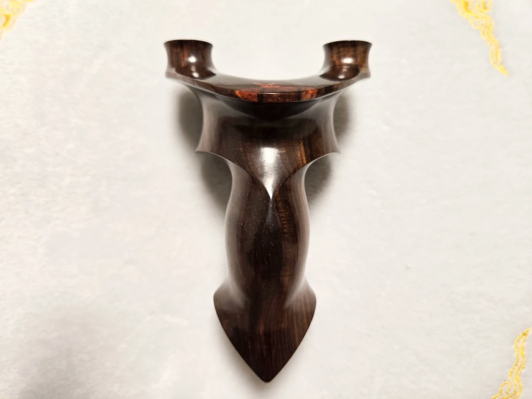 大红酸枝木制纯手工木弓弹弓，弓门8520弓高12.7，全品无暇