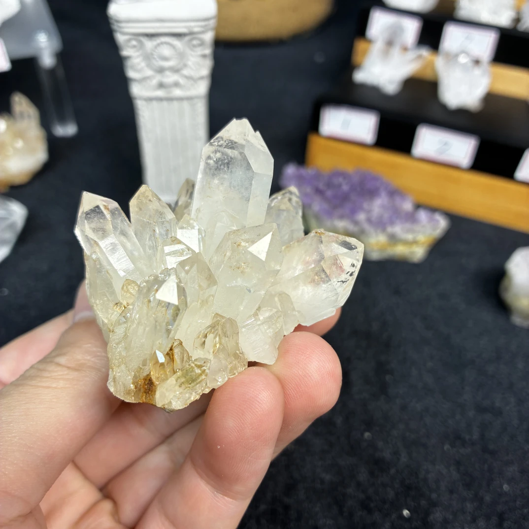 白水晶晶簇原石消磁装饰摆件