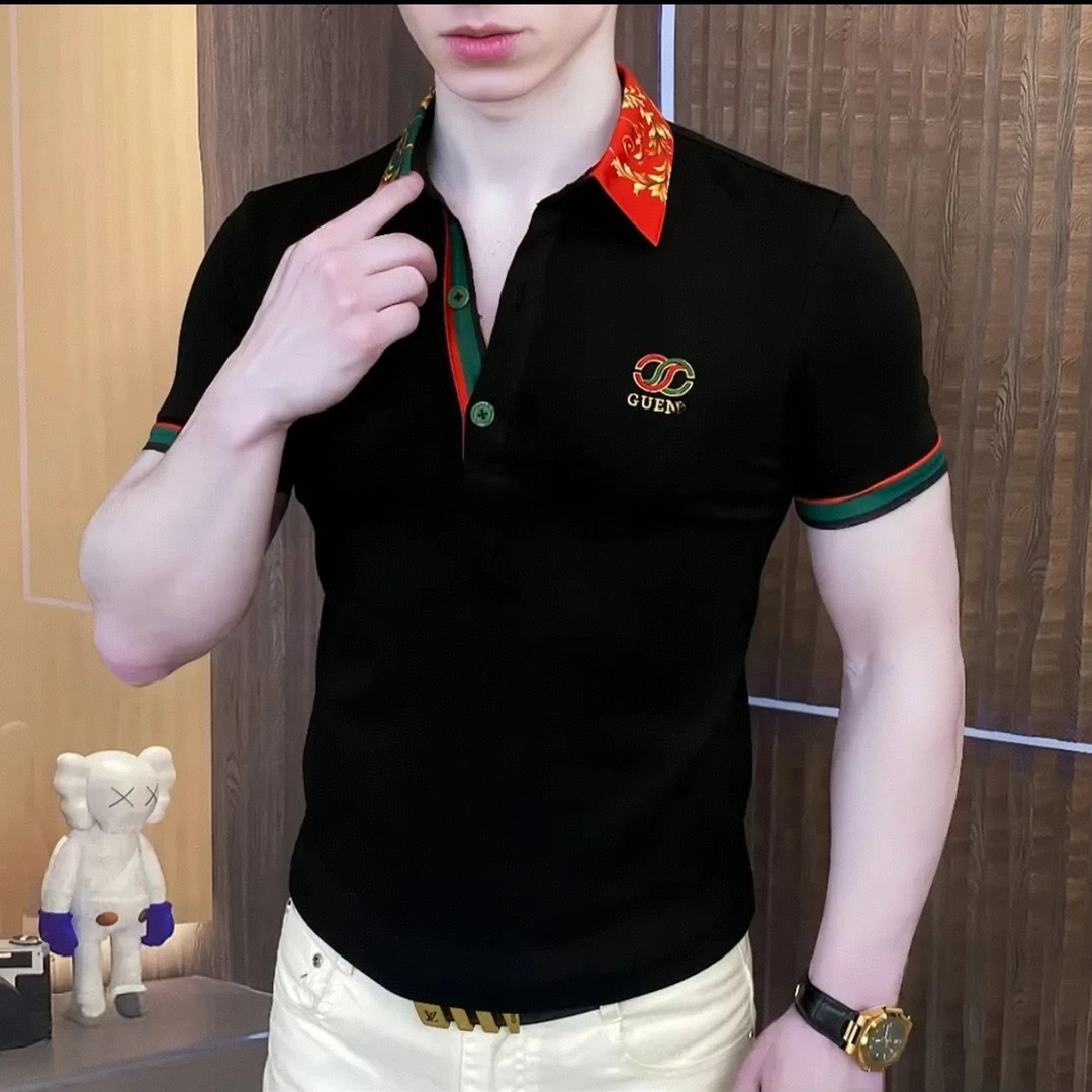 《经典芙蓉》夏季Polo衫修身休闲高品质商务翻领时尚轻奢短袖9552