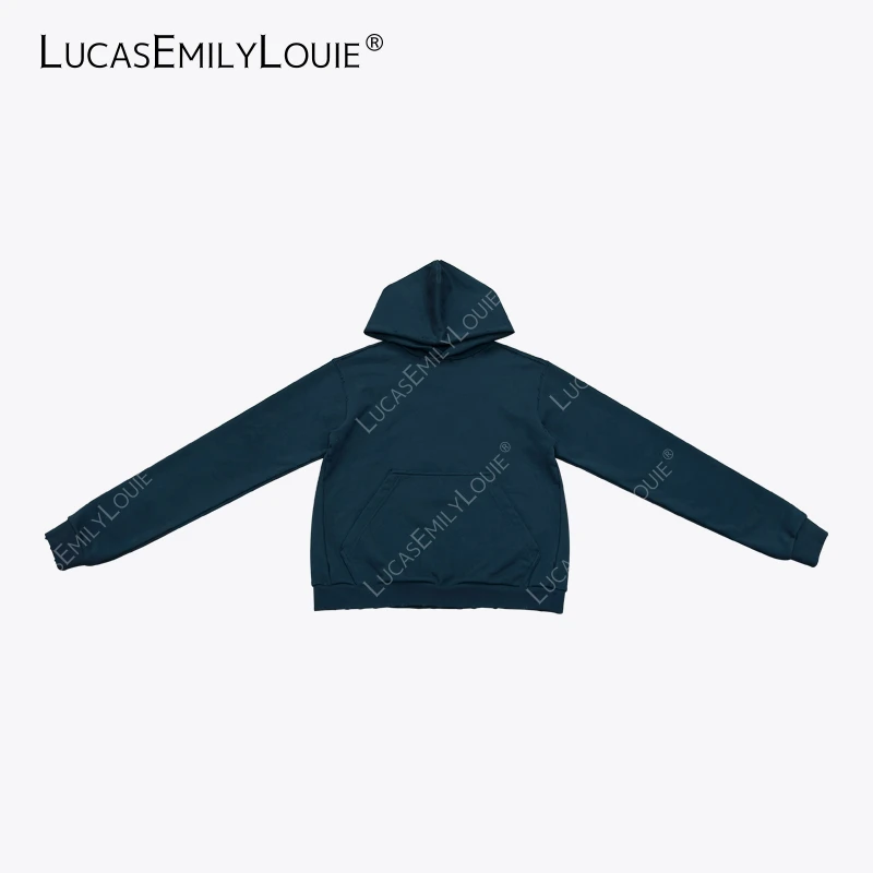 LUCASEMILYLOUIE欢姐0220平平无奇纯色破坏套头卫衣帽衫2511138
