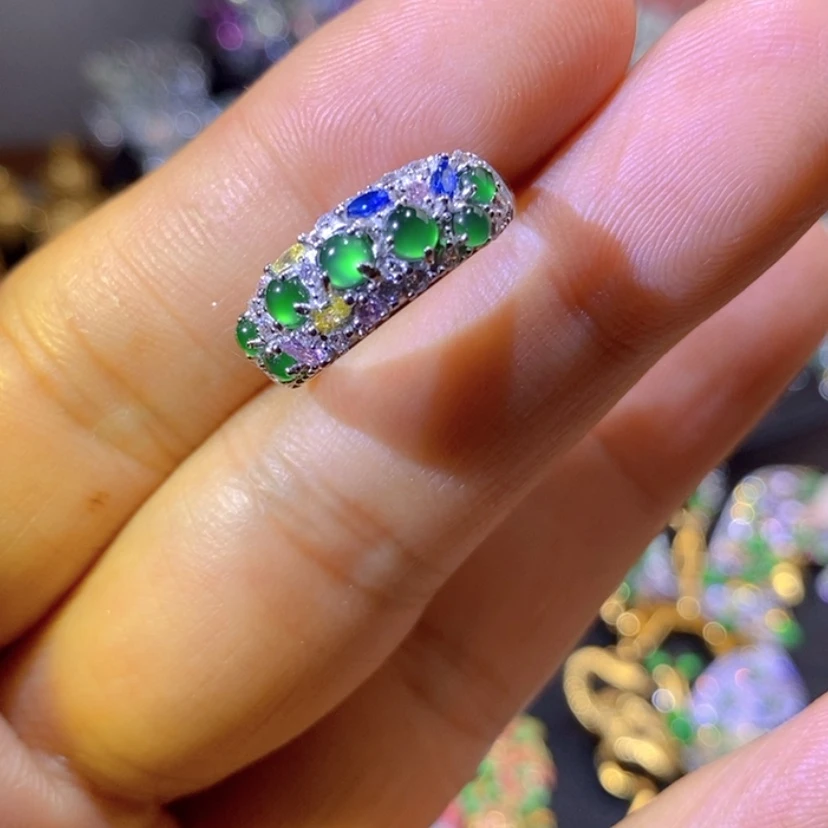 【闪购商品】银S925镶嵌挂件翡翠天然翡翠