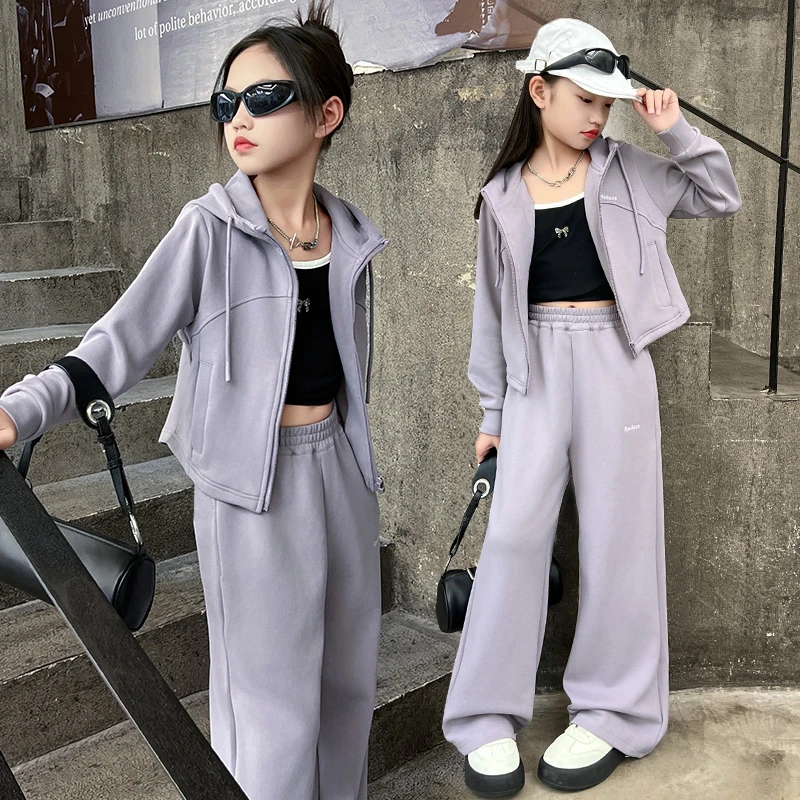 女童春秋款套装2025新款儿童中大童女孩洋气潮流休闲时尚两件套潮