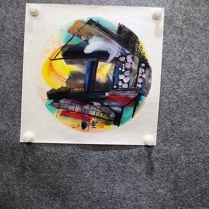 国画知鱼之乐纯手绘