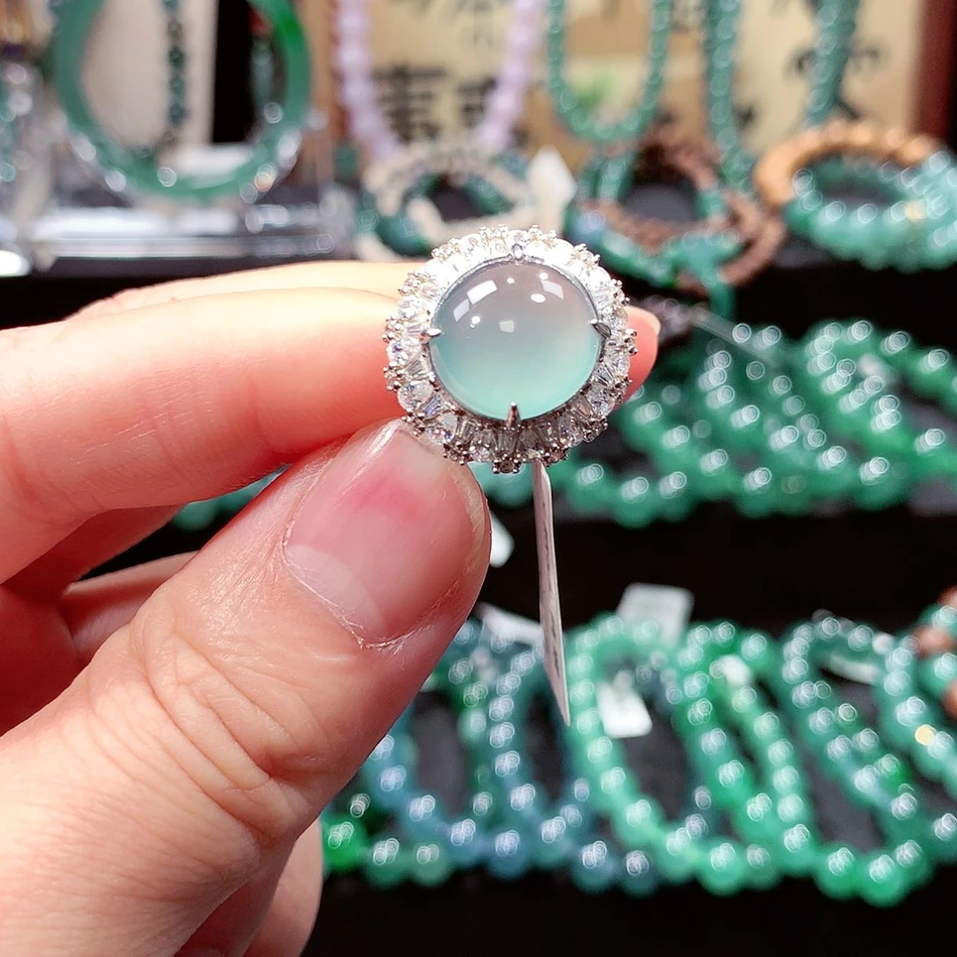 翡翠未镶嵌手链卡13