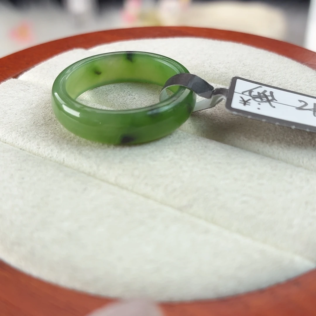 和田玉未镶嵌戒指r33俄碧碧玉乌兰海19.7