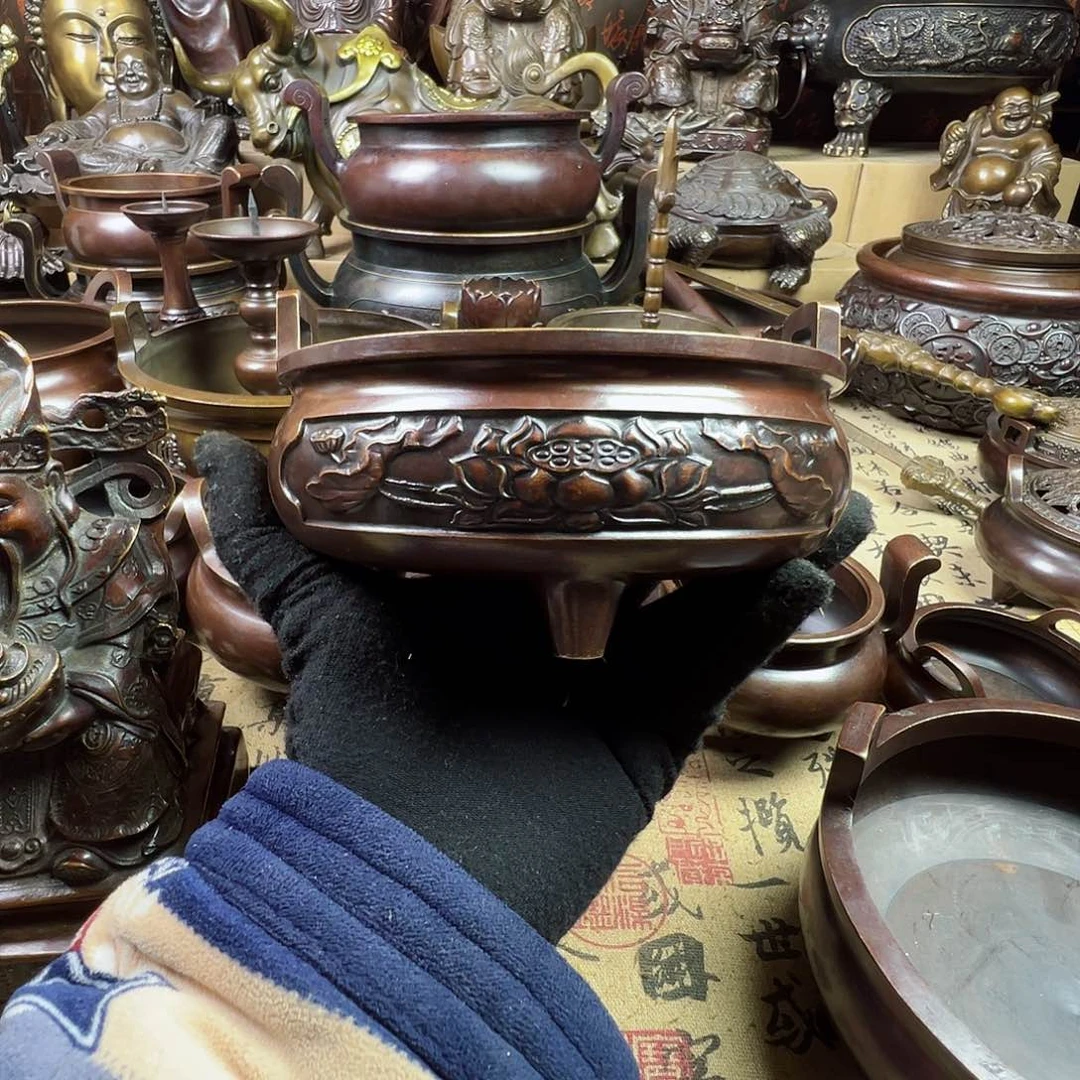 香炉铜器大摆件家用铜工艺品