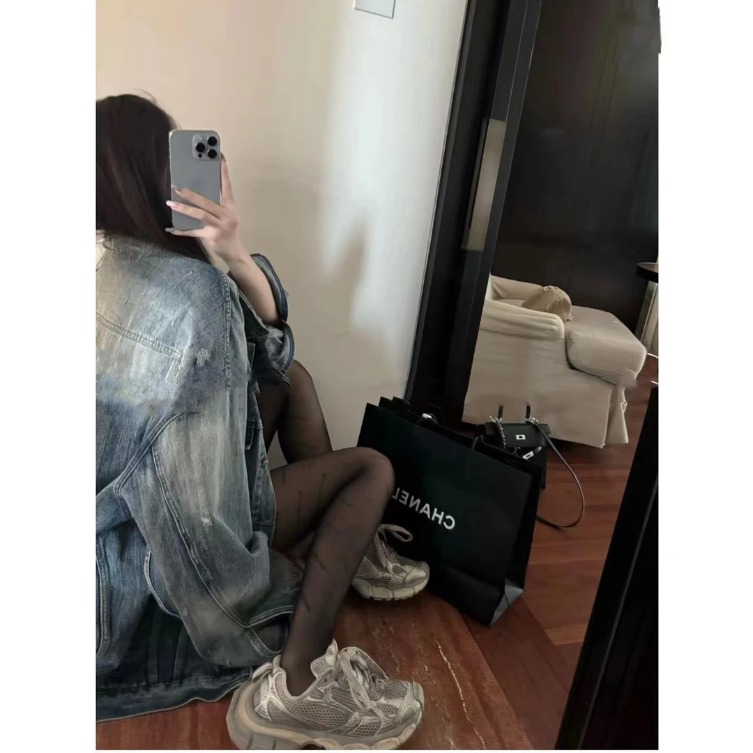 徐秋阳 男友牛仔外套  时尚简约百搭显瘦休闲牛仔外套XT4058