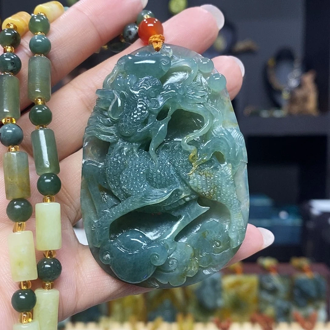 未镶嵌岫玉挂件吊坠项链