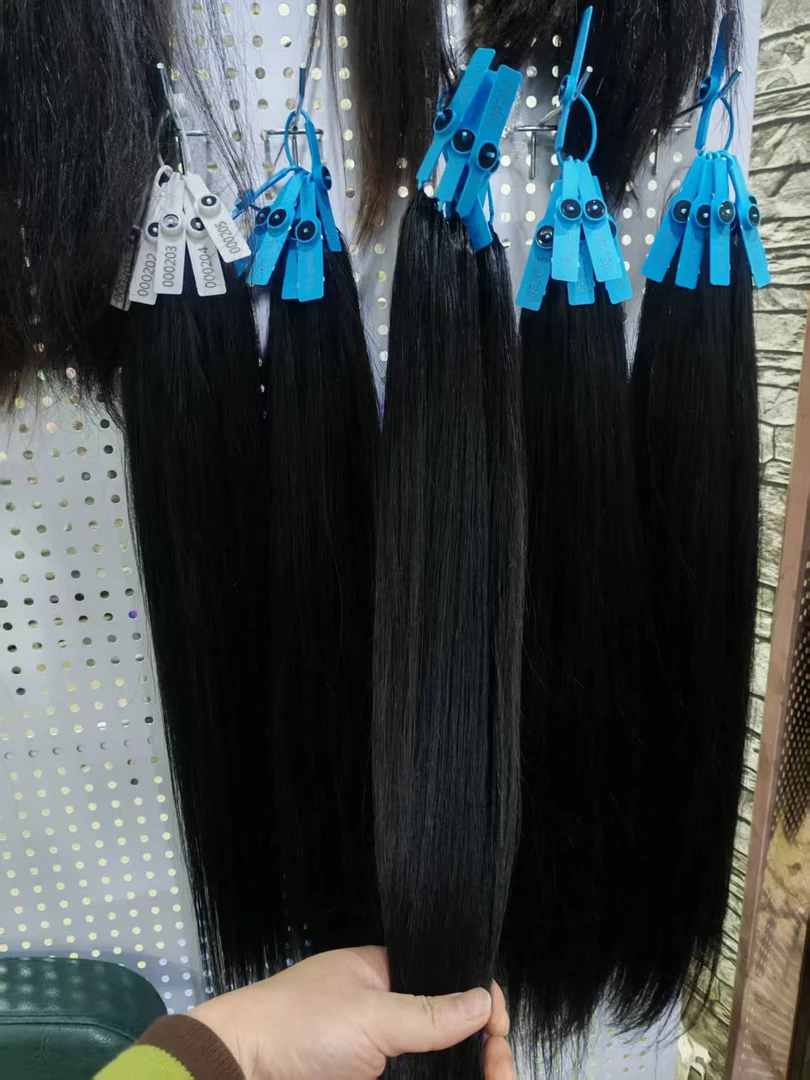 少女抽芯原辫无折头羽毛接发