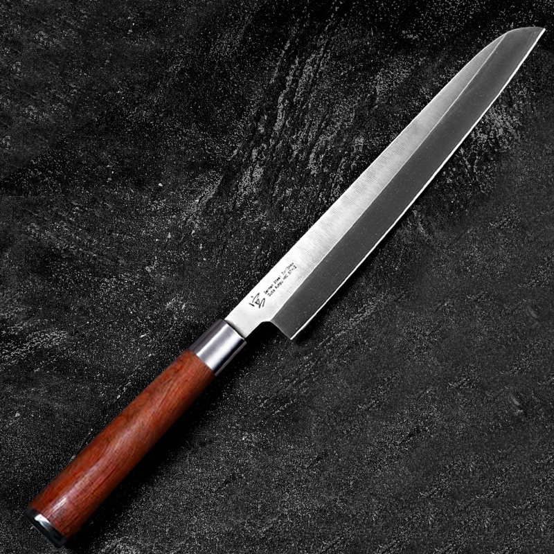 《宫》日式巴花木手柄正夫柳刃7cr15mov钢芯58±HRC刺身鱼生家用刀