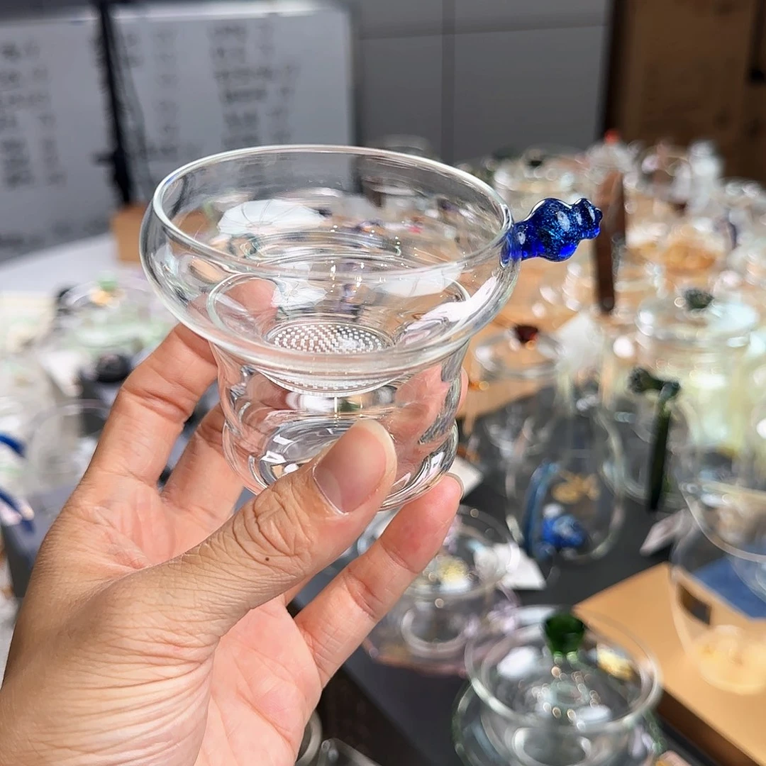 禾器宝蓝金激光茶漏