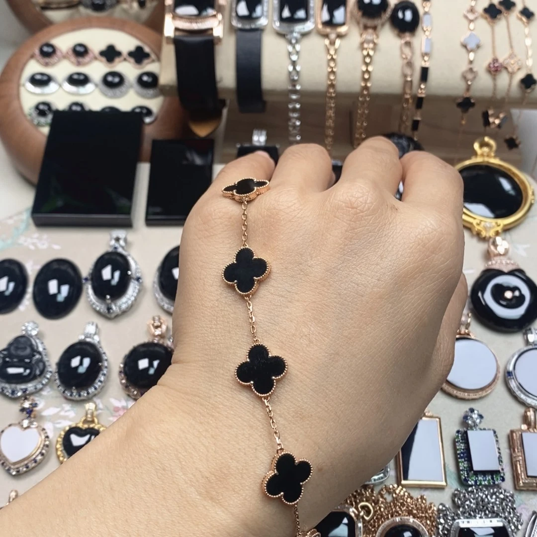 翡翠18K金镶嵌手链