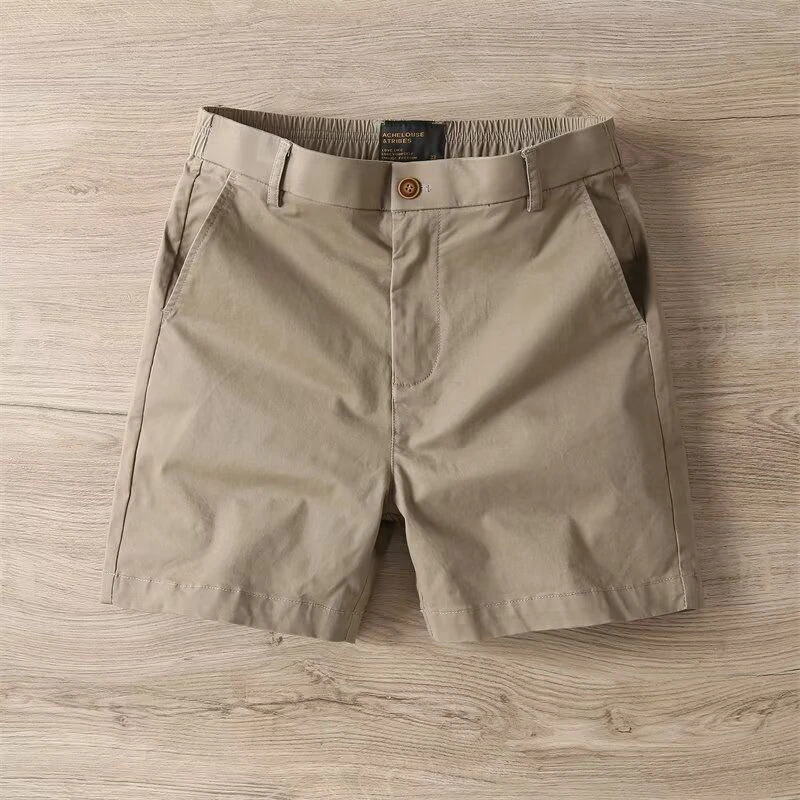 夏季男士休闲运动修身短裤男潮松紧腰四分裤水洗工装短裤外穿裤子