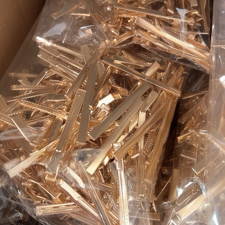 6厘米细金夹100个
